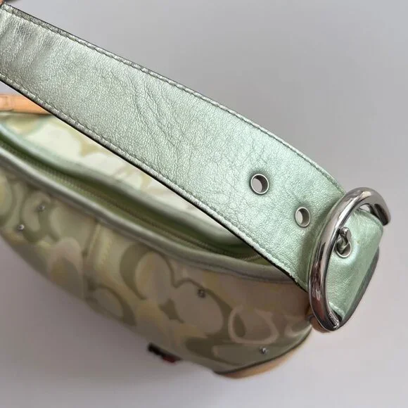 Coach Optic Signature Monogram Ladybug Mini Hobo Bag - Picture 5 of 13